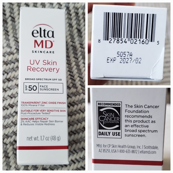 Elta MD Skincare UV Skin Recovery SPF 50 Face Sunscreen Transparent Zinc Oxide - Picture 4 of 9